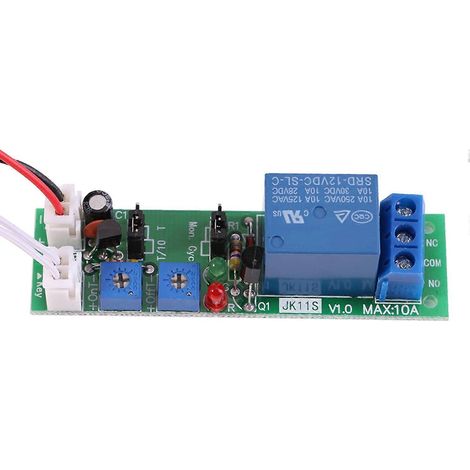 Module relais marche/arrêt à temporisation réglable (DC12V, 0-120 min) (1/4)