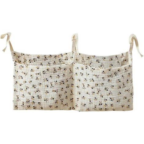 Hanging Storage Bag 2 in 1 Bed Organizer for Kids Room Bed Organizers Hanging Storage Bag Baby Bed Bedside Organizer (1/5)