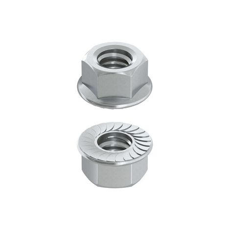 DADO ESAGONALE FLANGIATO DENTELLATO M  5 Q.TA 500