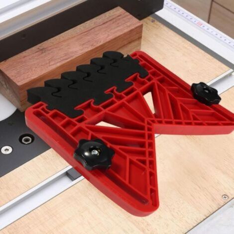 Accessoire pour une scie circulaireFeatherboard avec ressorts EVA réduit le contrecoup, Spring-Duo Spring-Board Featherboard pour scies circulaires de table, scies à ruban, tables de fraisage, guides, (1/4)