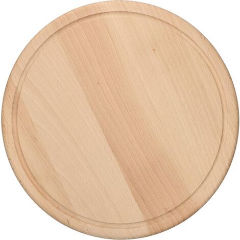 Planche à découper ronde 30 cm – Bois naturel résistant – Pour couper fromage et pain – Facile à nettoyer et à entretenir-NANOTEH (1/5)