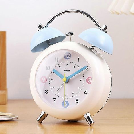 Réveil scolaire, réveil puissant, réveil mécanique original, sonnerie ultra-forte, conçu spécialement pour les enfants. Compatible avec le bleu. (1/5)