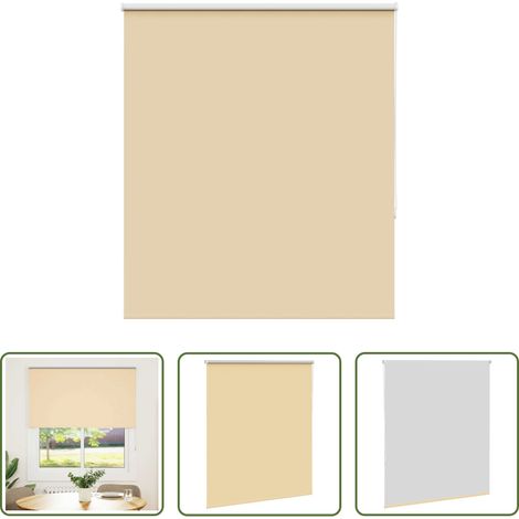 Sichtschutz - Verdunkelungsrollo Beige 125x175 cm Stoffbreite 121,6 cm (1/5)