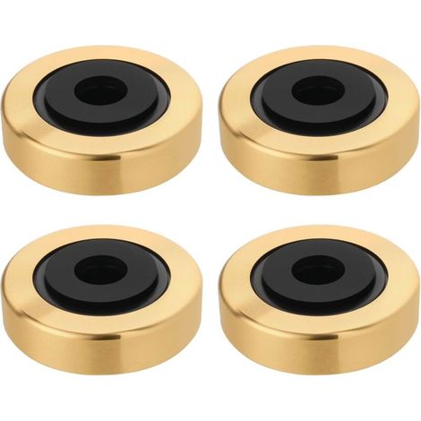 Set of 4 Aluminum Device Feet 45 x 15 mm Gold Insulating and Absorbing Damping Feet Audio Equipment Feet Isolation Feet (1/5)