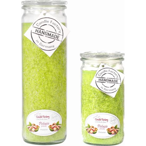 Candle Factory Kerzen-Set Pistazie Big + Mini Jumbo Duftkerze Dekokerze