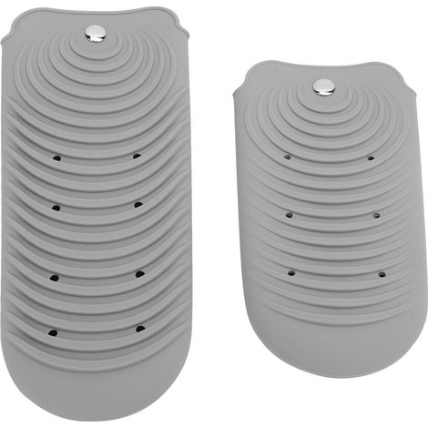 Pochette de rangement en silicone pour lisseur, résistante à la chaleur, gris. (1/5)