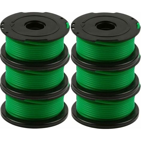 Packung mit 6 Spulen Trimmerfaden für Black & Decker GL7033, GL8033, GL9035, 6 m (1/5)