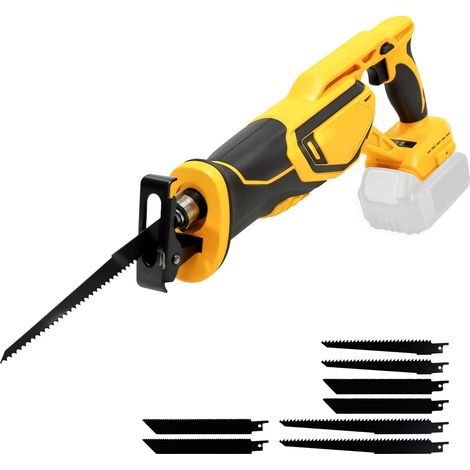 Scie alternative compatible avec batterie DeWalt 20 V Max - 3000 tr/min - Scie recette électrique sans balais avec 8 lames de scie alternative - Pour couper le métal, le bois, le plastique (1/5)