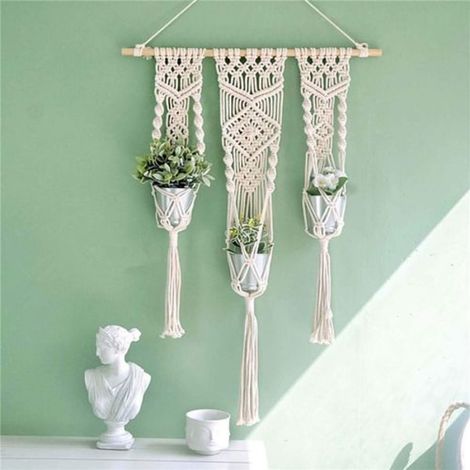 Fil macramé Décoration Blomkruka - Décoration Vägg Boho Flower (1/5)
