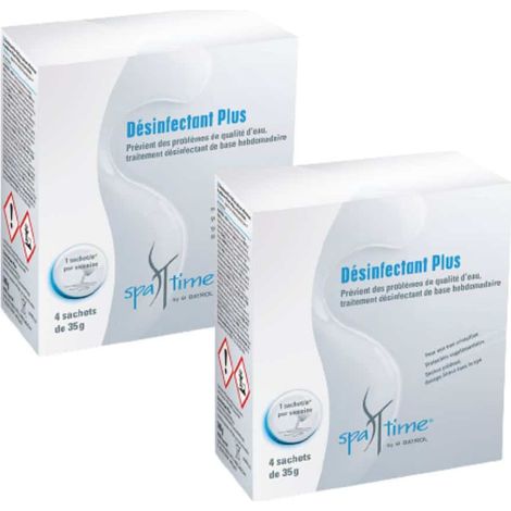 Bayrol – Pack de 2 désinfection plus pour spa – Sachets pré-dosés – Action cristallisante – Désinfection renforcée contre algues et bactéries