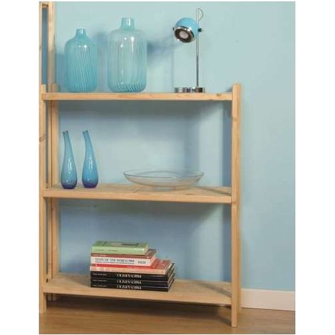 Libreria Pratica Abete Grezzo 95 x 80 x 30 cm
