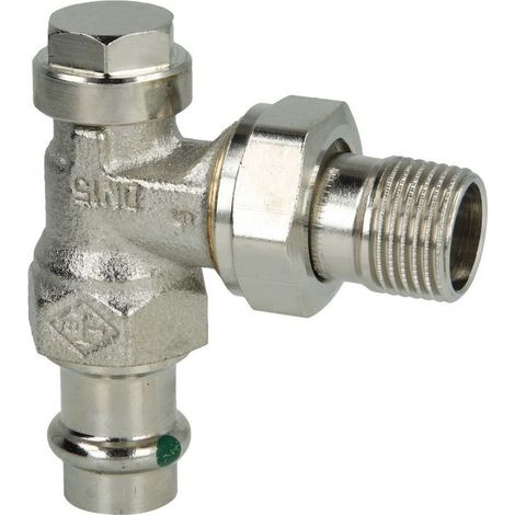 HEIMEIER Raccordo Regulux, DN 15 forma ad angolo, attacco a pressare Viega 15 mm, 0341-15.000