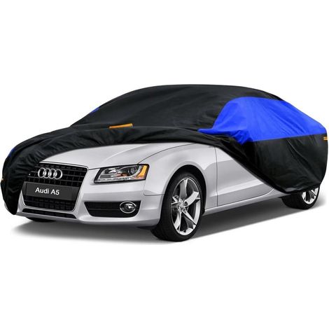 Autoabdeckung Wasserdicht Atmungsaktiv für Audi A5 (2009-2024) Schwarz Blau (1/5)