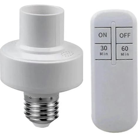 Kabellose Fernbedienung für LED-Lampe mit Timer und Lampenfassung (1/5)