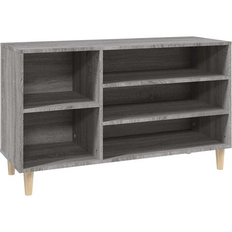 Armoire à Chaussures, Meuble Étagère de Rangement, Sonoma gris 102x36x60 cm Bois d'ingénierie OIB8054E (1/5)