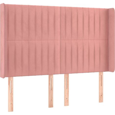 Maison Exclusive - Cabecero con orejas de terciopelo rosa 147x16x (1/5)