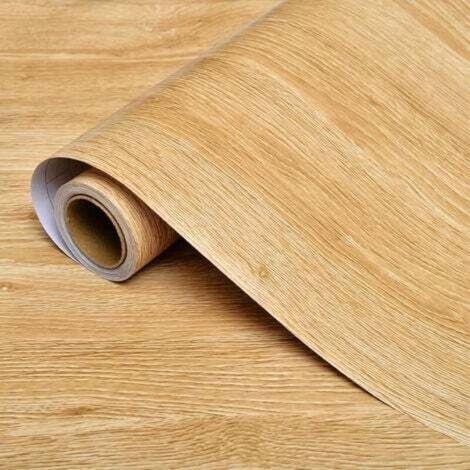 BUNTHAUS Papier adhésif Chêne clair Aspect bois Marron 40 cm x 3 m Film autocollant pour meuble et cuisine, film décoratif, papier peint PVC sans phtalates (1/4)