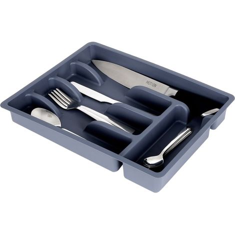 Organisateur de tiroir en plastique gris 36x25,5 cm (1/5)
