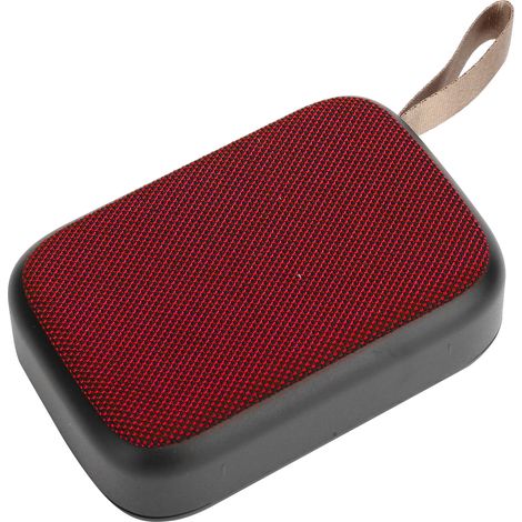 Enceinte Bluetooth avec caisson de basses, stéréo sans fil, portable, USB, mini son avec radio FM (rouge)