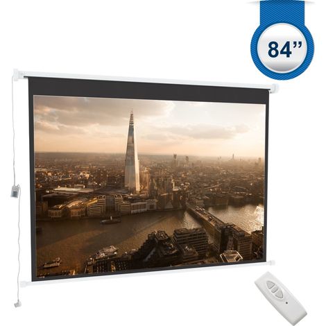 84 Inch HD Electric Motorized Projector Screen for Home Cinema