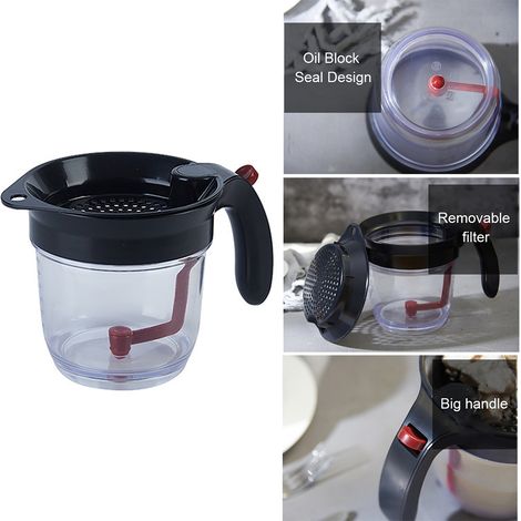 Séparateur de graisses pour cuisine, filtre à huile, séparateur de graisses pour sauces avec système de démoulage facile. (1/5)
