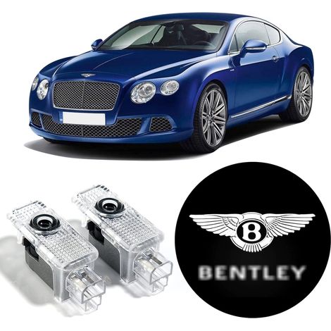 Lot de 2 projecteurs de logo LED inaltérables pour portières de voiture Flying Spur, Bentayga et Continental GT éclairage de seuil de porte LED ultra-lumineux. Accessoires (1/5)