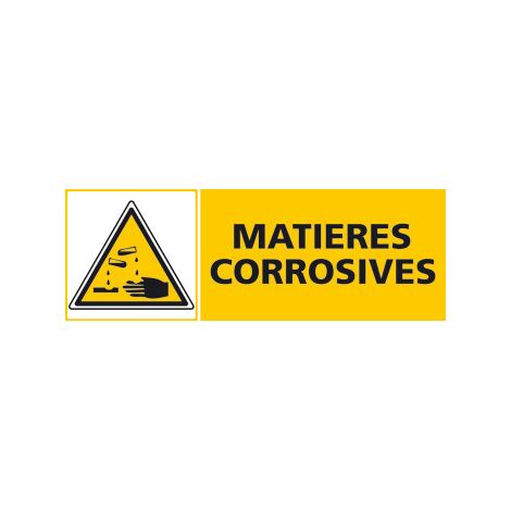Panneau MATIERES CORROSIVES (C0417) - Adhésif - 210 x 75 mm