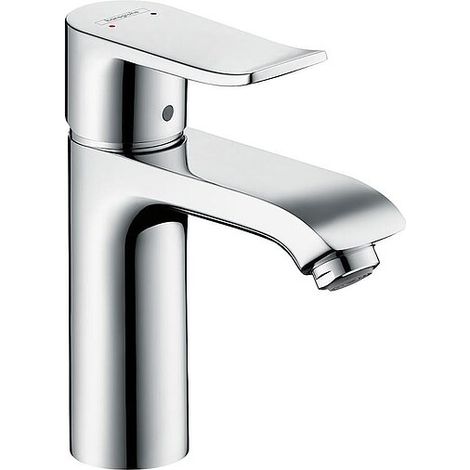 Waschtischmischer Hansgrohe Metris 110, Ausladung 116 mm, Mittelstellung kalt, mit Zugstange, chrom - 31121000