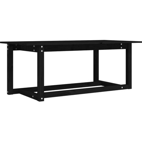 Maison Exclusive - Couchtisch Schwarz 110x55x45 cm Massivholz Kie