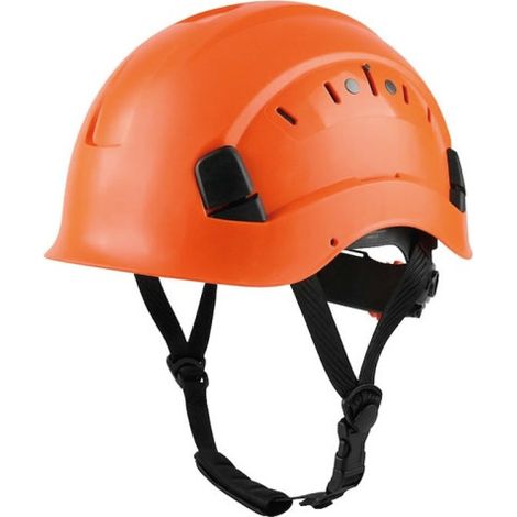 Casco con Ventilacion EN 397 sin visera con Barboquejo CLIMBEX VENT 80655 SAFETOP Naranja (1/2)