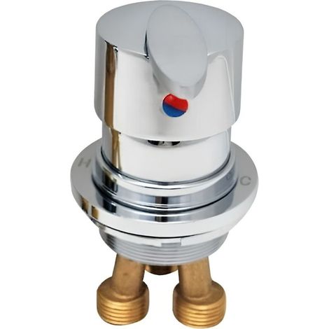 Vanne de dérivation de douche séparée, Mitigeur de Douche en Laiton Chromé avec Inverseur, Connexion pour Eau Chaude et Froide, Idéal pour Cabines de Douche (1/5)