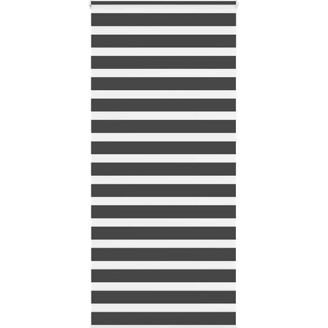 Doppelrollo Schwarz 105x230 cm Stoffbreite 100,9 cm Polyester