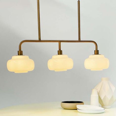 [GEBRAUCHT] B-Ware Dyberg Larsen Pendellampe Ossett LED Hängelampe dimmbar bronze 80cm 3-flammig (1/2)