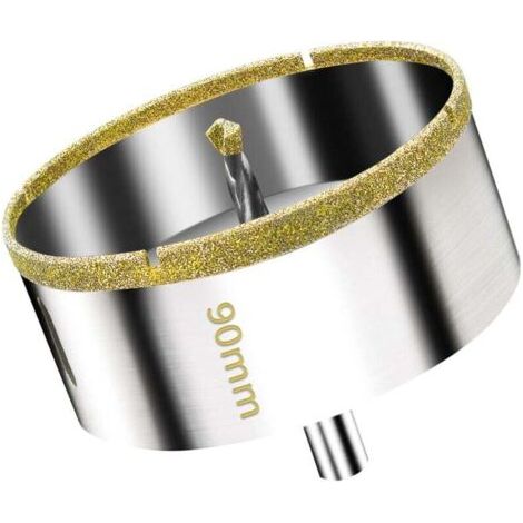 BARKBUSTERS  Scie Cloche Diamantée 90 mm avec Foret Guidage de Centrage, Scie Cloche Carrelage avec revêtement diamant, Foret trépan Diamant pour verre, carrelage, céramique, marbre, granit (1/4)