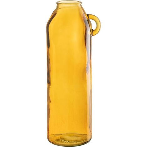 Vase Anse en Verre "Bouteille" 45cm Ocre (1/4)