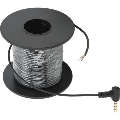 Câble pour caméra de pêche avec transmission HD et sondeur, doté d'une prise casque 3,5 mm, pour accessoires de pêche. 1,8 mm (0,07 pouce), 30 m (98,4 pieds). (1/5)