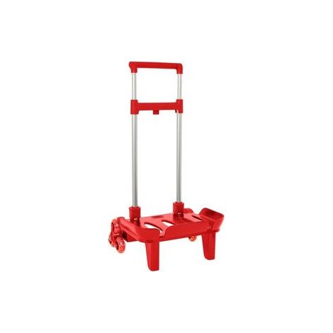 CARRO PORTAMOCHILAS PLEGAB. TRIPLE RUEDA TROLLEY ROJO