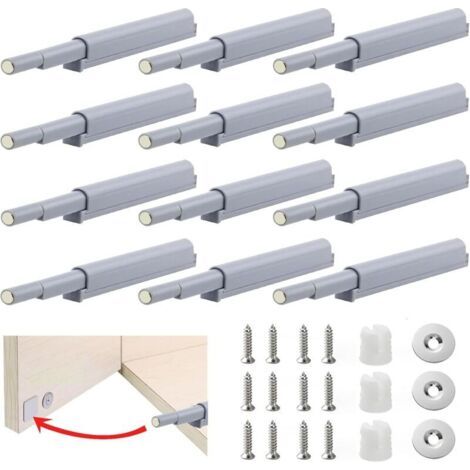 BUNTHAUS 12 Pcs Push to Open Aimant Poussoir Porte Placard Loquet Magnetique, Amortisseur Porte Placard Push to Open, Poussoir Porte Placard Push Open Porte,Fermeture Push Open Amortisseur Porte