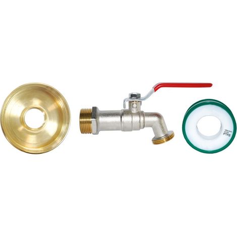 Kit adaptador depósito malla 1000 litros con grifo 15x21 1/4 vuelta BOUTTÉ