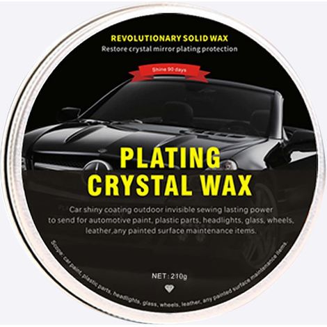 Cire cristal pour voiture, cire noire, revêtement, polissage, nettoyage, cire dure cristal, cire solide pour voiture (1/4)