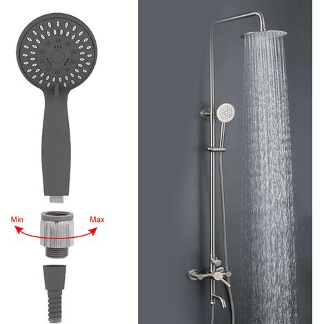 Régulateur de pression et de débit d'eau à visser pour pommeau de douche - Accessoire de salle de bain (1/5)