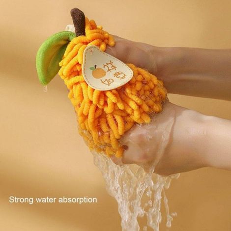 Essuie-Mains en Chenille, Essuie-Mains Suspendus pour Salle De Bain, Essuie-Mains De Cuisine avec Boucles De Suspension (1/5)