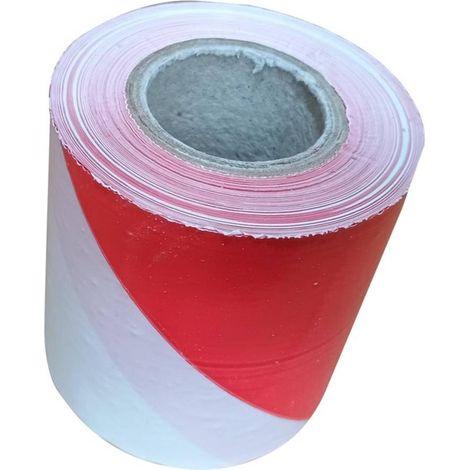 Avertissement Ruban Blanc-Rouge 75mm x 100m - Sécuritaire et Visible - Idéal pour Signalisation - Beast (1/4)