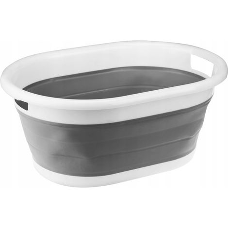 Cesto de ropa plegable COMPACT de silicona, 20 L, 54 x 40 x 23 cm.