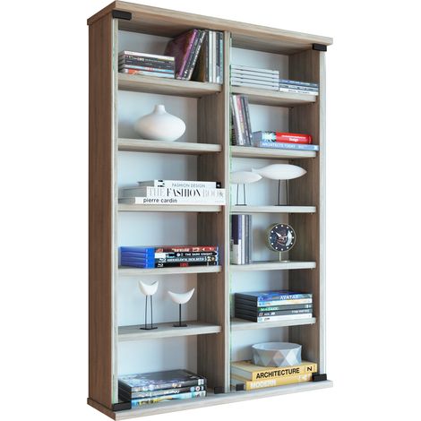 Puerta de cristal de Zuntisa del gabinete de la estantería de la pared del CD DVD 92x60x18 - VCM