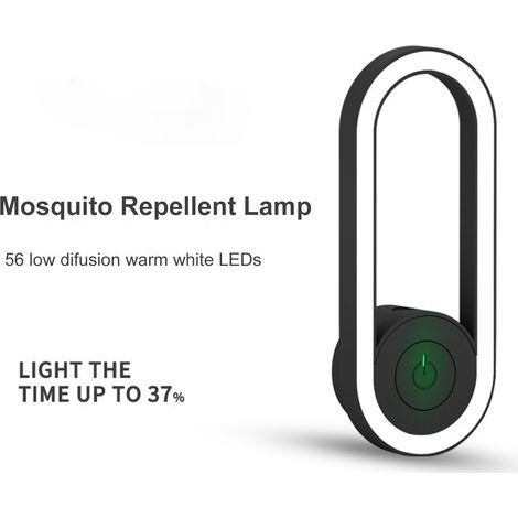 Ortviai Lampe anti-moustiques ultrasonique avec veilleuse LED, 56 LEDs chaudes, détection crépusculaire automatique, sans toxine (1/4)