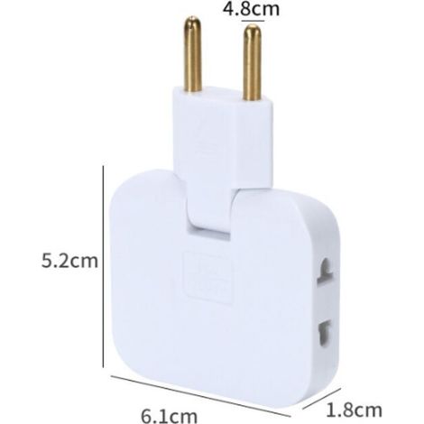 prese multiple piatte da installare dietro il mobile, con 3 prese, spina piatta con connessione girevole a 180°, presa multipla da 16 A/250 V. (1/4)