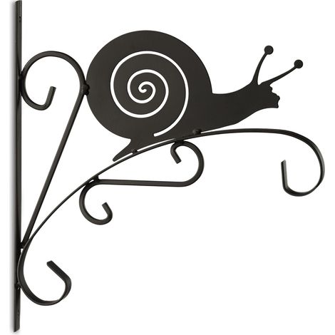 Set de 2 ganchos de suspensión de pared decorativos estilo rústico 10 x 10 x 15 cm de hierro negro 130012245 (1/4)