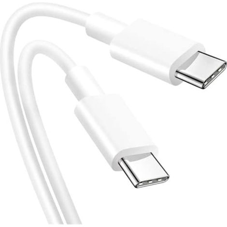 USB-C CABLE TO USB-C 1.8M WHITE DLH DY-TU3925W - Câble USB - 24 pin USB-C (M) pour 24 pin USB-C (M) - USB 2.0 - 3.25 A - 1.8 m - Alimentation USB (65 W) - blanc (1/2)