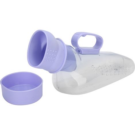 Récipient de recueil d'urine pour hommes de 1000 ml, entonnoir urinaire anti-déversement pour patients âgés alités (1/5)